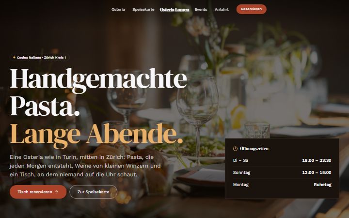 Elevate Page: Osteria Lumen
